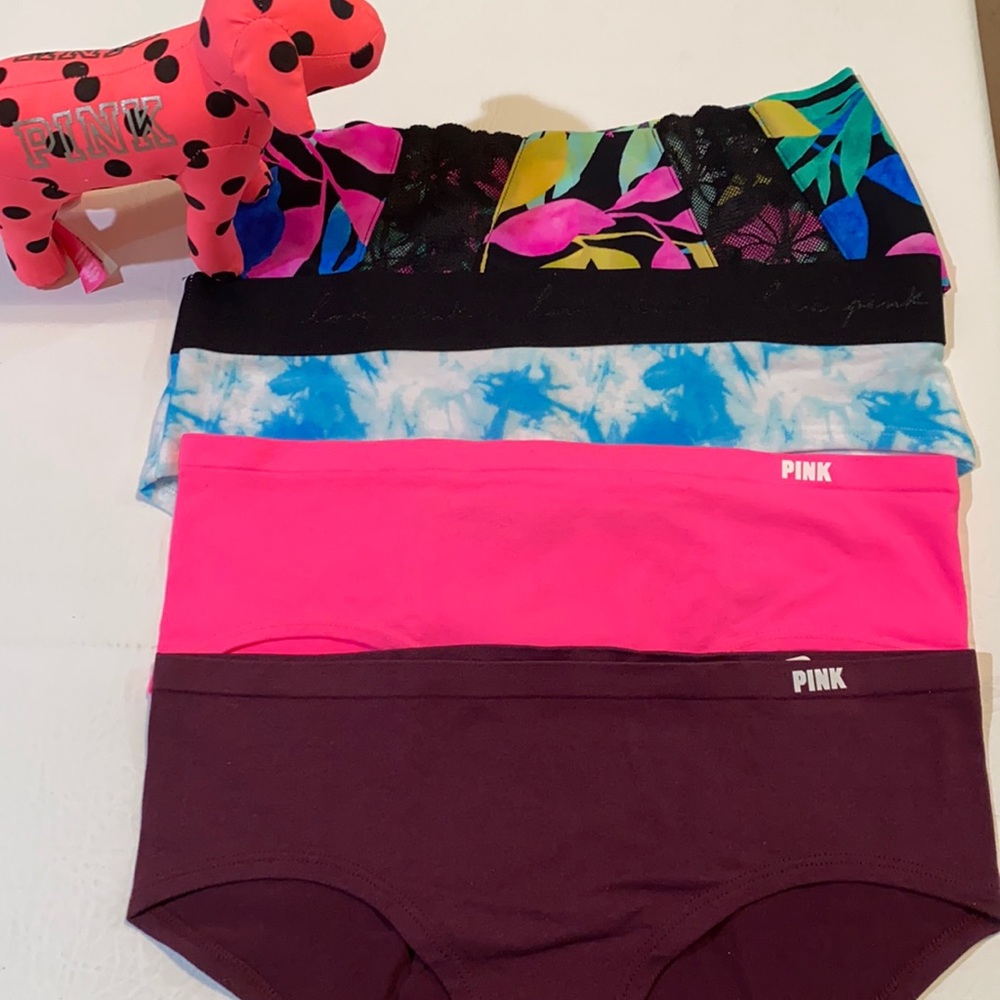 Bundle NWT VS Pink Logo Hipsters Small